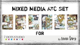 Mixed Media ATC Set for 7 Dots Studio [upl. by Elmer]