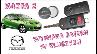 Mazda 2 2009 Wymiana Baterii CR1620 w Kluczyku Pilocie [upl. by Silliw]