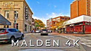 Malden Massachusetts  4k Driving Tour  NewEngland Fall Foliage 2023 [upl. by Nanaj]