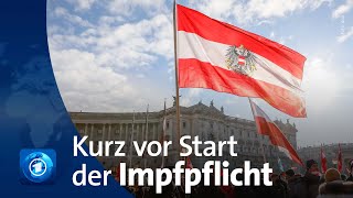 Impfpflicht in Österreich soll morgen starten Letzte Hürde im Nationalrat [upl. by Thaxter6]