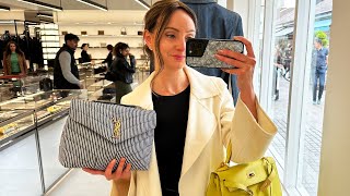 70 OFF BAGS 🔥 LUXURY SHOPPING at BICESTER VILLAGE ft YSL Gucci Prada [upl. by Emiolhs]