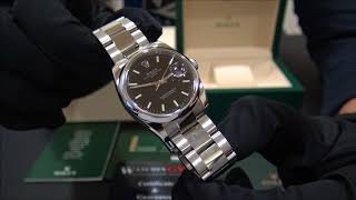 Rolex Date 115200 Black Dial 2010  WatchesGMT [upl. by Ennaegroeg]