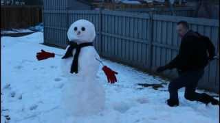 Lightsaber vs Snowman IV [upl. by Oremar]