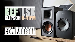 KEF LSX vs Klipsch R41PM  Sound amp Frequency Response Comparison [upl. by Damalus]