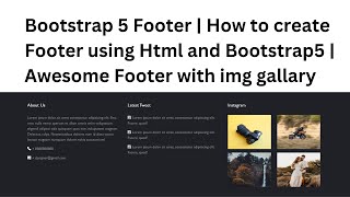 Professional Bootstrap 5 Footer  How to create Responsive Footer using HTML CSS and Bootstrap 5 [upl. by Yelnikcm]