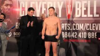 BRADLEY SAUNDERS v IVANS LEVICKIS  OFFICIAL WEIGH IN FROM LIVERPOOL  CLEVERLY v BELLEW 2 [upl. by Alby]