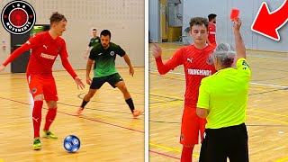 I Played in a PRO FUTSAL MATCH amp We Got a RED CARD Football Skills amp Goals [upl. by Heather]