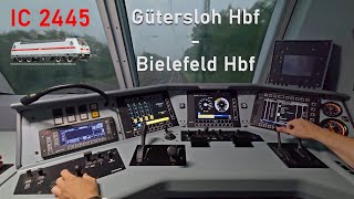 Störungen im Gewitter  IC 2445 Gütersloh Hbf  Bielefeld Hbf  Führerstandsmitfahrt  BR 1465  4K [upl. by Aihsrop]