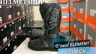 Oneal ELEMENT Boot BLACK  ไม่มีจุดหมุน   หัวเหล็ก   พื้นเย็บ [upl. by Hakeem]