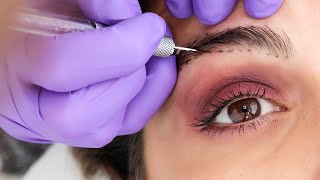 What Microblading Your Eyebrows is REALLY like [upl. by Adnarim40]