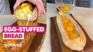 Eggstuffed bread an original and extra tasty idea [upl. by Noorah]