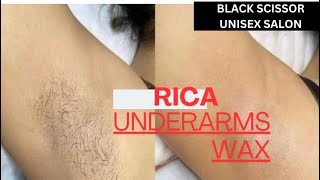 Underarm wax with rica  white chocolate rica wax  underarms wax tutorial underarms wax keskare [upl. by Ailemaj]