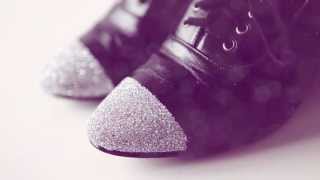 DIY sparkle amp glitter shoes  DIY fashion video tutorial [upl. by Ardin]