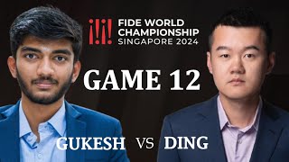 World Chess Championship 2024  Round 12  Ding Liren vs Gukesh D [upl. by Nikolaos]