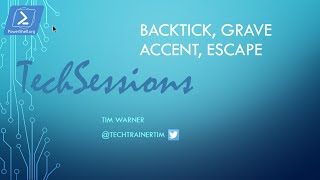 Windows PowerShell Gotcha  Backtick Grave Accent Escape [upl. by Immanuel639]