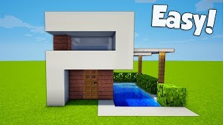 Minecraft How To Build A Small amp Easy Modern House Tutorial 24 [upl. by Nimrahc315]