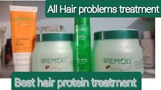 Hair protein treatment  Bremode Protein treatment Method   Dry damaged amp Frizzy hair repair mask [upl. by Ettenor]