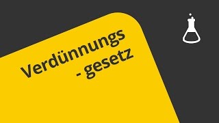 Chemie Säuren 18 Das Ostwaldsche Verdünnungsgesetz  Anwendung  Chemie [upl. by Enom]