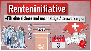 «Für eine sichere und nachhaltige Altersvorsorge» Renteninitiative  Volksabstimmung 3 März 2024 [upl. by Intosh]