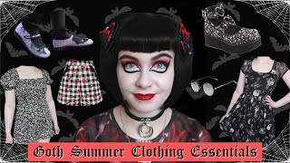 SUMMER GOTHIC CLOTHING ESSENTIALS  GOTH ALTERNATIVE FASHION  GOTH SUMMER CLOTHES [upl. by Nirag]