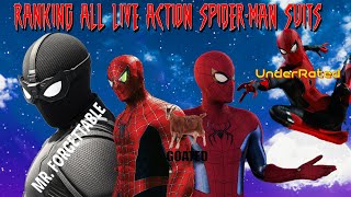 Ranking ALL Live Action SpiderMan Suits [upl. by Jamille986]