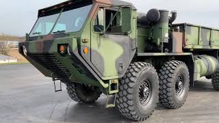 FOR SALE1984 M985 Oshkosh HEMTT 8X8 Truck With Material Handling Crane [upl. by Vivienne]