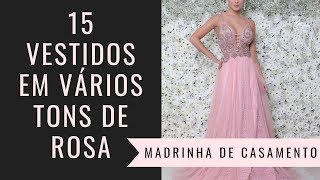 15 vestidos longos em vários tons de rosa [upl. by Natala]