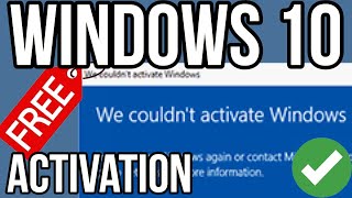 FREE Windows 10 Activation Error Solved  How to fix when your key does not work from 7 8 or 11 [upl. by Ddart]