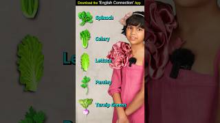 Leafy 🍃 Vegetable in English  Spoken English for Kids  Kids Connection shorts [upl. by Aloibaf]