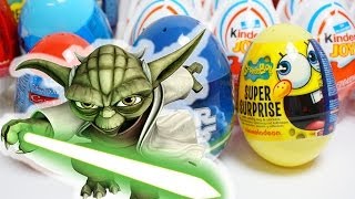 Sponge Bob Star Wars amp Cars Super Surprise Egg [upl. by Sitof212]