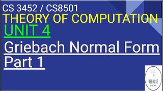 47 Griebach Normal Form Part 1 in Tamil [upl. by Schwarz587]