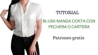 DIY Como hacer una blusa con pechera mujer corte y confección [upl. by Eiclehc781]