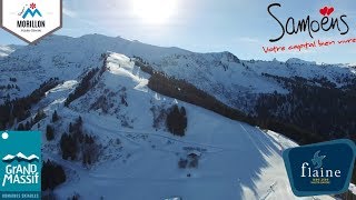 Grand Massif January 2018  Samoëns drone videos 4K [upl. by Medora]