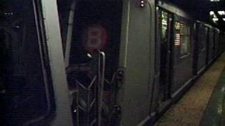 B train at BroadwayLafayette Street [upl. by Laks]