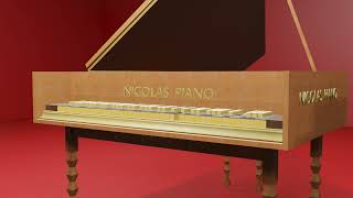 La campanella  Franz Liszt  Harpsichord b3d Animation [upl. by Aiouqahs]