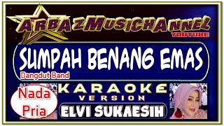 Karaoke Dangdut  Sumpah Benang Emas Dangdut Band  Nada Pria  Elvy Sukaesih [upl. by Newol908]