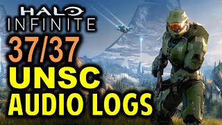 All 37 UNSC Audio Logs Locations  Halo Infinity Collectibles Guide [upl. by Arikal723]