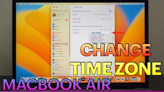 How to Change Time Zone on MACBOOK AIR [upl. by Alrich10]