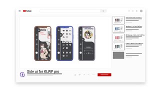 KLWP Theme Side ui for Free androidcustomization nfystudio [upl. by Eicak141]
