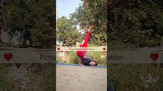 parsva bakasana variation  side crow pose crane pose yoga [upl. by Cressida]