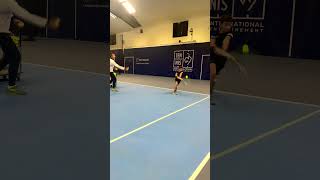 Tennis drills for adjustments steps and racket speed 🎾 [upl. by Aihsenot]