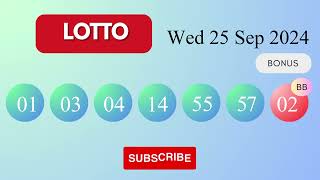 Lotto Draw Results on Wed 25 Sep 2024 The National Lottery UK [upl. by Parris]