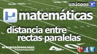 Distancia entre dos rectas paralelas SECUNDARIA 4ºESO matematicas [upl. by Abbot]