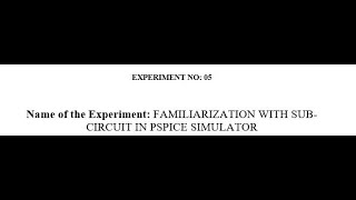 Creating Sub Circuit in PSpice [upl. by Nyllij]