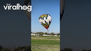 Hot Air Balloon Has Rough Landing  ViralHog [upl. by Anada]