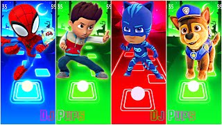 Ryder  PAW Patrol 🆚 PJ Masks 🆚 Spidey 🆚 Chase 🎶 Tiles Hop EDM Rush [upl. by Macfadyn]