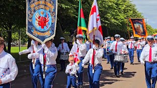 Red Hand Defenders Flute Band Downpatrick  Glasgow Boyne Celebrations 6thJuly 2024 [upl. by Anitrebla225]