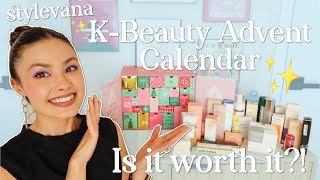 REVEALING THE 2024 STYLEVANA KBEAUTY ADVENT CALENDAR ✨ Are the 25 items worth 165 [upl. by Amandie]