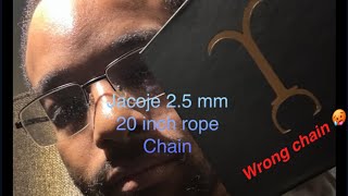 Jacoje wrong chain 20 inch 25mm rope chain review [upl. by Bashuk]