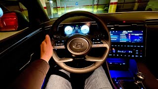 New Hyundai Tucson 2021  CRAZY AMBIENT lights amp digital cockpit demonstration [upl. by Ogir900]